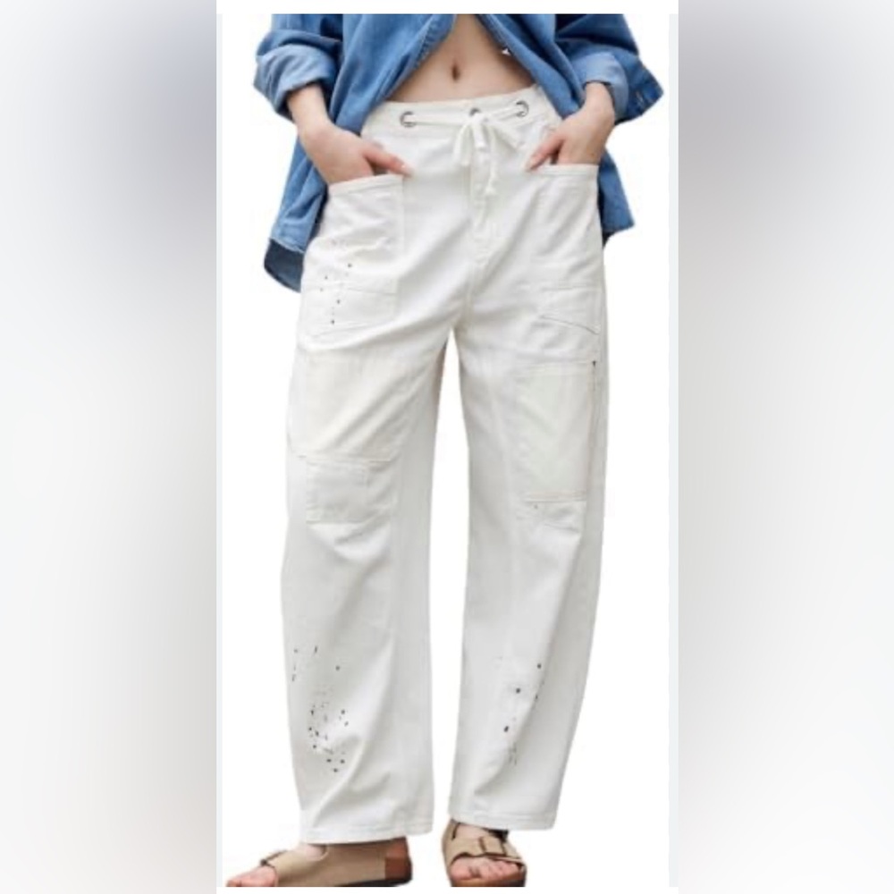 🌸. #1783-21.  Stylish White Women's Pants
